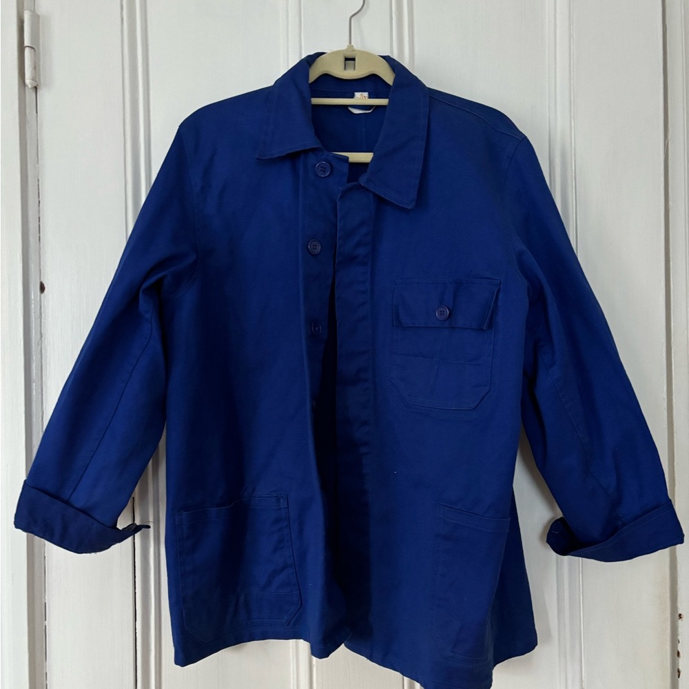 Vintage French Workwear Blue Jacket